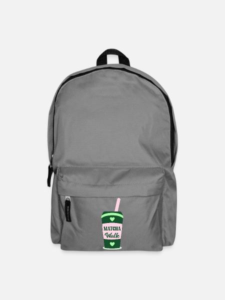 Matcha-Teespaziergang - Rucksack - Mittelgrau