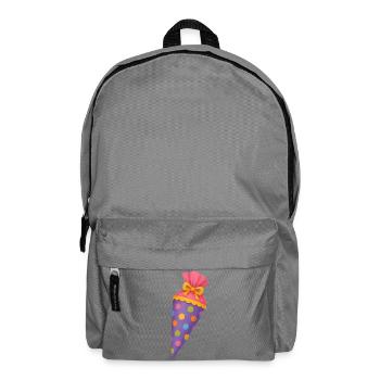 Colourful school cone for the first day of school - Backpack - elephant grey - Front