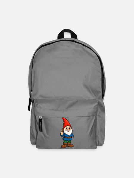 Fröhlicher Wichtel Daumenhoch - Rucksack - Mittelgrau