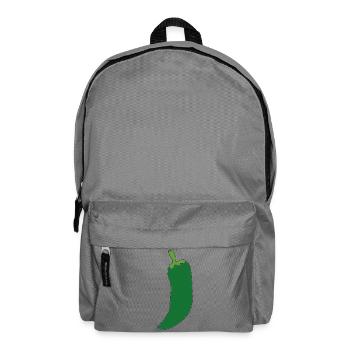 Grüne Chili Silhouette - Rucksack - Mittelgrau - Vorne