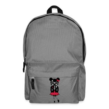 Fille en look anime gothique avec des lunettes de soleil - Sac à dos - gris éléphant - Devant