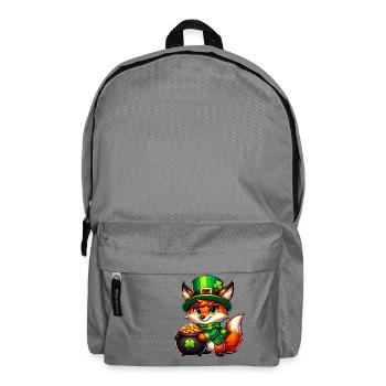 St. Patricks Day Fuchs in Gold - Rucksack - Mittelgrau - Vorne