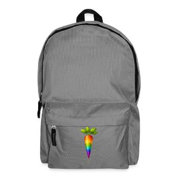 Rainbow Carrot Colorful Vegetable Design - Backpack - elephant grey - Front