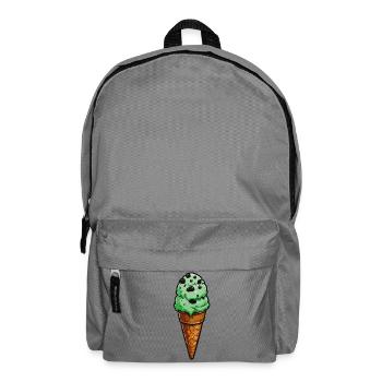 Minz-Schoko Eis-Kegel Cartoon - Rucksack - Mittelgrau - Vorne