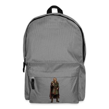 Viking Warrior with Chalice and Fur - Backpack - elephant grey - Front