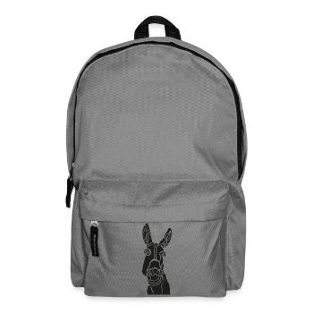 Minimalistische Esel-Silhouette - Rucksack - Mittelgrau - Vorne