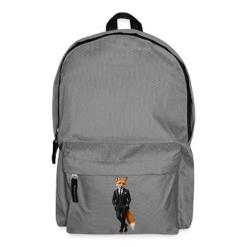 Eleganter Fuchs im schwarzen Smoking - Rucksack - Mittelgrau - Vorne