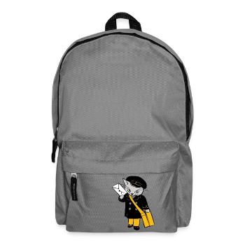 post cat dhl german post postmen cat letter - Backpack - elephant grey - Front