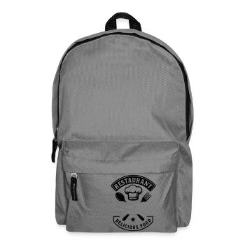 Restaurant leckeres Essen - NAME - Rucksack - Mittelgrau - Vorne