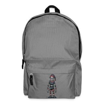 Creepy Christmas Zombie Skeleton Gnome Gothic - Backpack - elephant grey - Front