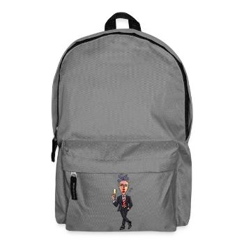 Surrealer Anzugheld mit sektglas - Rucksack - Mittelgrau - Vorne