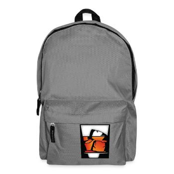 Tumbler Of Whiskey And Ice Cubes - Backpack - elephant grey - Front