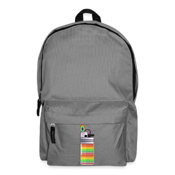 RAINBOW - LIGHTER SMOKING - Backpack - elephant grey - Front