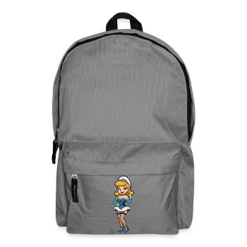 Blaue Gnomenfrau - Rucksack - Mittelgrau - Vorne