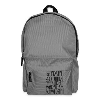 die ersten 40 jahre - Backpack - elephant grey - Front