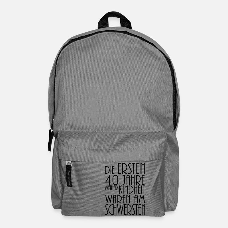 die ersten 40 jahre - Rucksack - Mittelgrau
