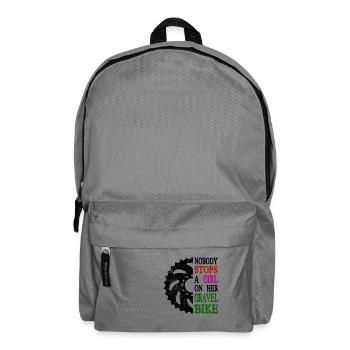 Gravel bike girl - Backpack - elephant grey - Front