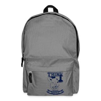 Your bacon wanted to live (blue) - Backpack - elephant grey - Front
