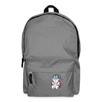 Einhorn springt Fallschirm Fabelwesen Sport - Rucksack - Mittelgrau - Vorne