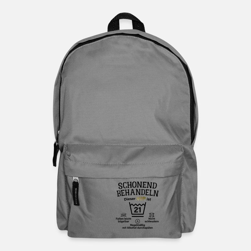 21. Geburtstag Schonend Behandeln 21 VIP ist 21 - Rucksack - Mittelgrau