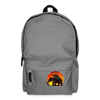 Elephant Turtle Sunset Design - Backpack - elephant grey - Front