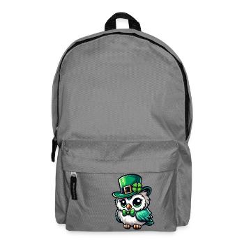Conception mignonne bande dessinée Harfang des neiges de la Saint-Patrick - Sac à dos - gris éléphant - Devant