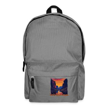 Santa Elena Canyon Texas USA Sunset Colors Design - Backpack - elephant grey - Front