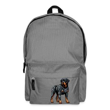 Rottweiler Cyborg Robot Futuristic - Backpack - elephant grey - Front