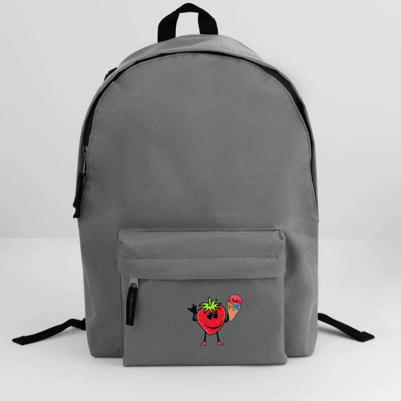 Erdbeerer Erdbeere Eis Eiscrem Eiskrem Kinder Rucksack