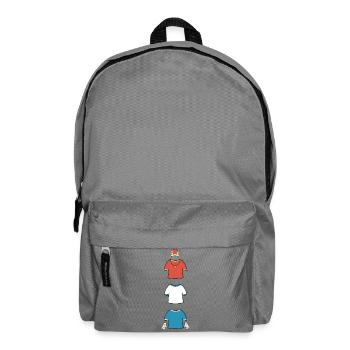 Minimalist Football Team Lineup Graphic - Backpack - elephant grey - Front