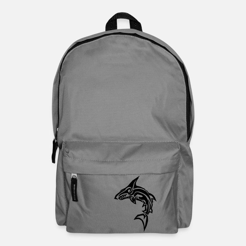 Tribal shark - Backpack - elephant grey