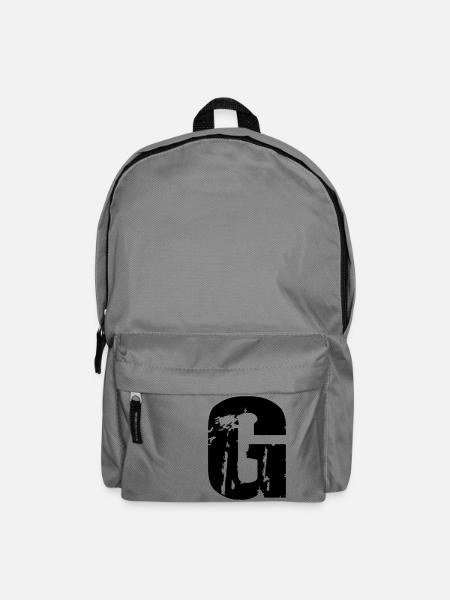 G - Buchstabe - Rucksack - Mittelgrau
