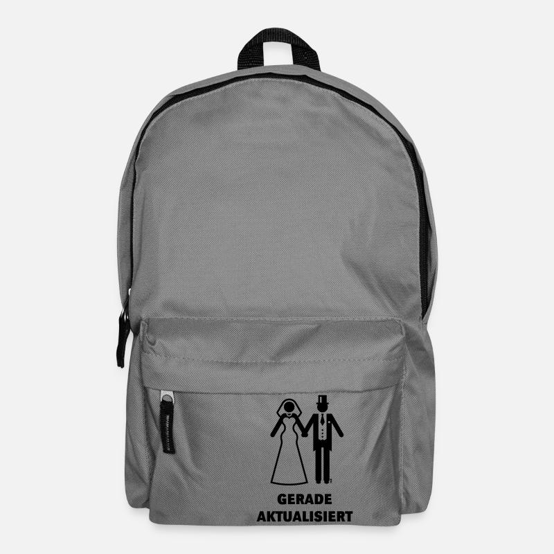 Gerade Aktualisiert (Nerd Flitterwochen Hochzeit) - Rucksack - Mittelgrau