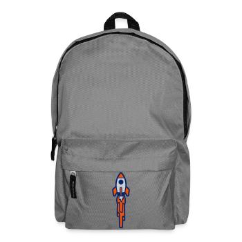 Launching Rocket Silhouette - Backpack - elephant grey - Front