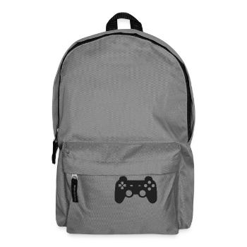 Schwarzer Spielkonsolen Controller Geschenk Idee - Rucksack - Mittelgrau - Vorne