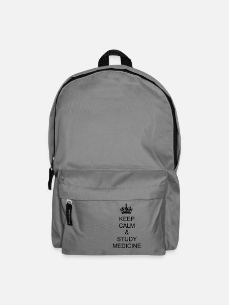 Keep calm & study Medicine cooles Shirtdesign - Rucksack - Mittelgrau