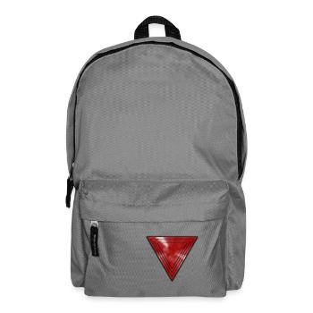 Abstract Pyramid in Red - Backpack - elephant grey - Front