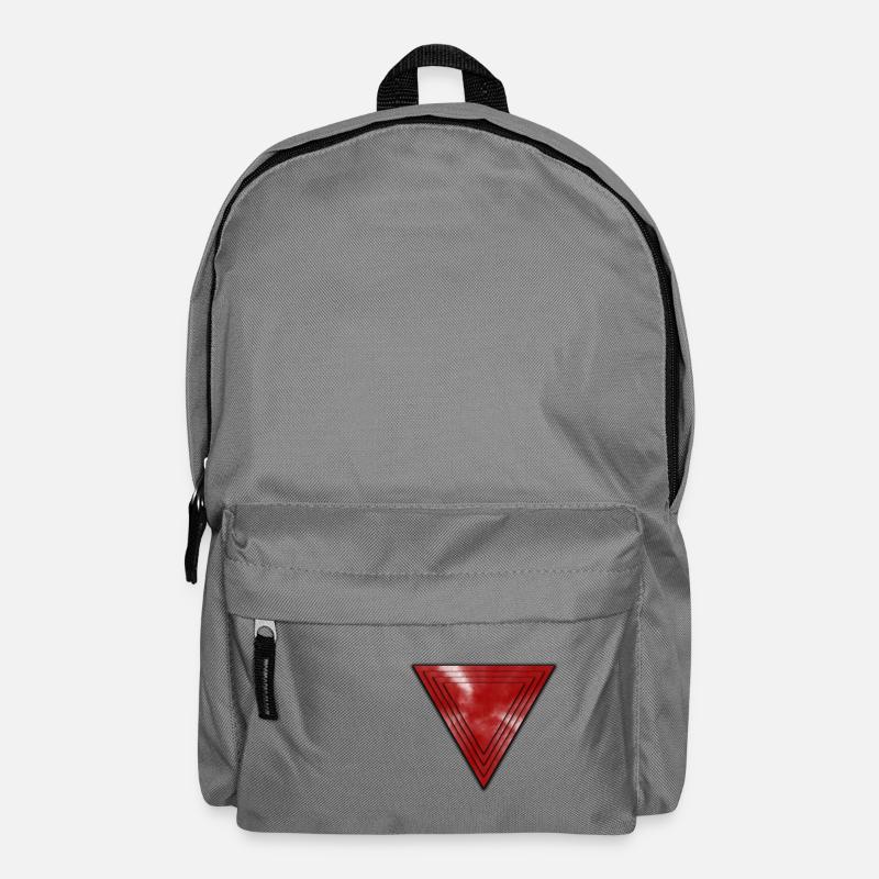 Abstract Pyramid in Red - Backpack - elephant grey