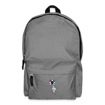 Illustration de crâne de fleur vive - Sac à dos - gris éléphant - Devant