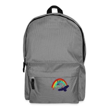 Born to be FREE - Rucksack - Mittelgrau - Vorne