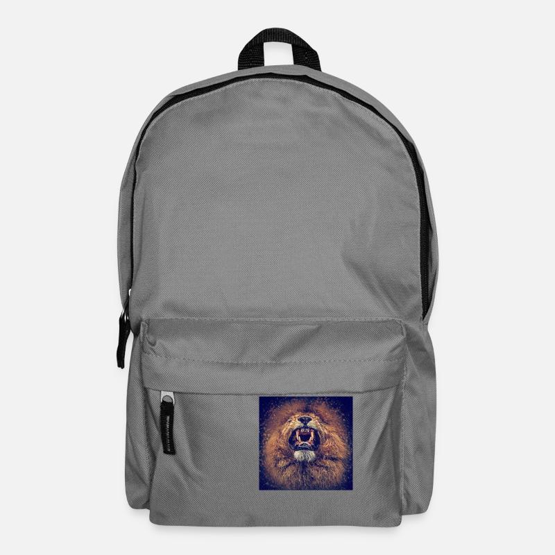 Löwe brüllt - Rucksack - Mittelgrau
