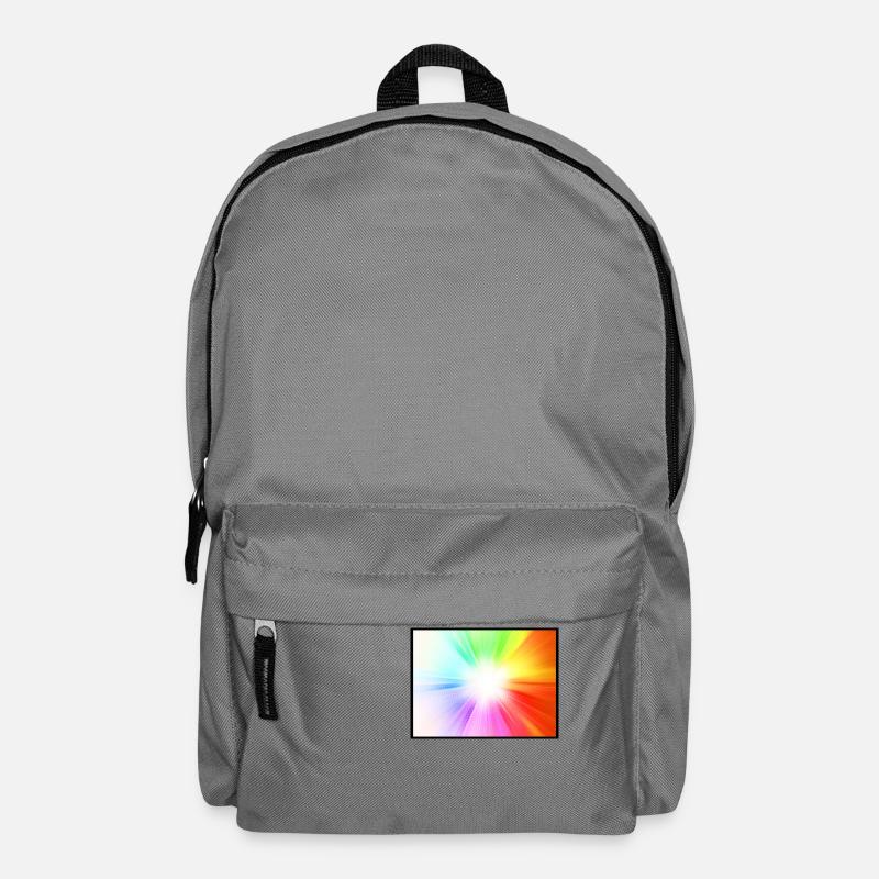 Regenbogen Punkte - Rucksack - Mittelgrau