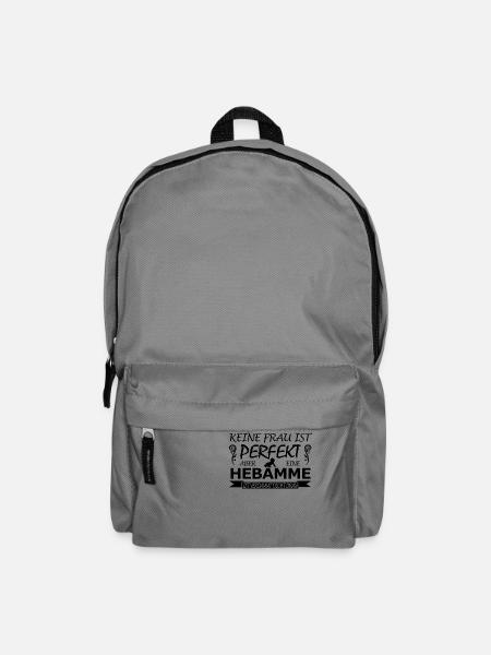 Hebamme-keine Frau ist perfekt - Rucksack - Mittelgrau