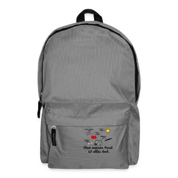 Ohne Hund - Rucksack - Mittelgrau - Vorne