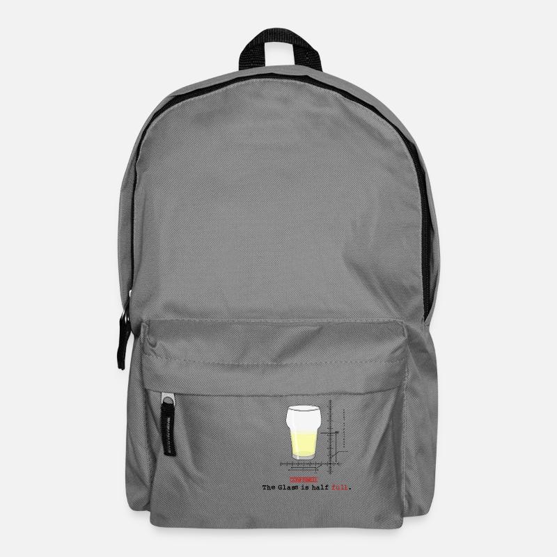 Glass is half full - Backpack - elephant grey