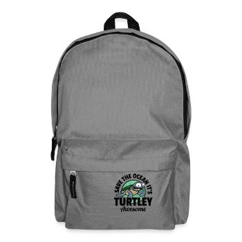 Save The Ocean It's Turtley Awesome - Sea Turtle - Backpack - elephant grey - Front