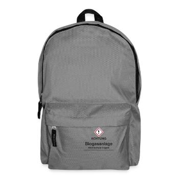 Achtung Biogasanlage - Rucksack - Mittelgrau - Vorne