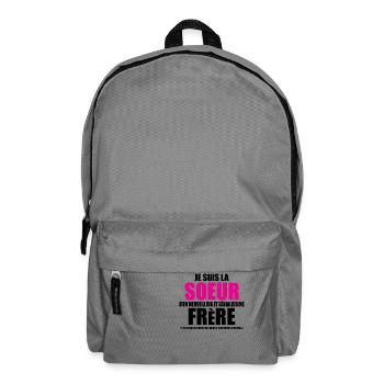 je suis la soeur d'un merveilleux frère - Sac à dos - gris éléphant - Devant