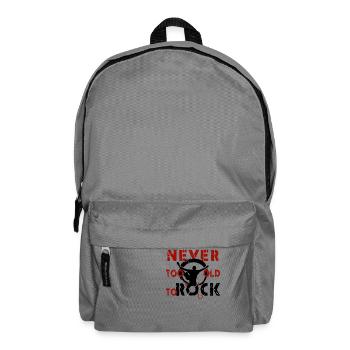never too old to rock - Rucksack - Mittelgrau - Vorne
