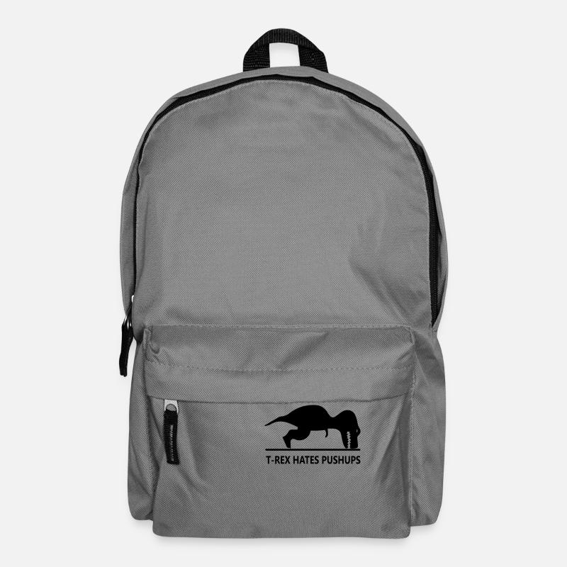 trex_hates_pushups - Backpack - elephant grey